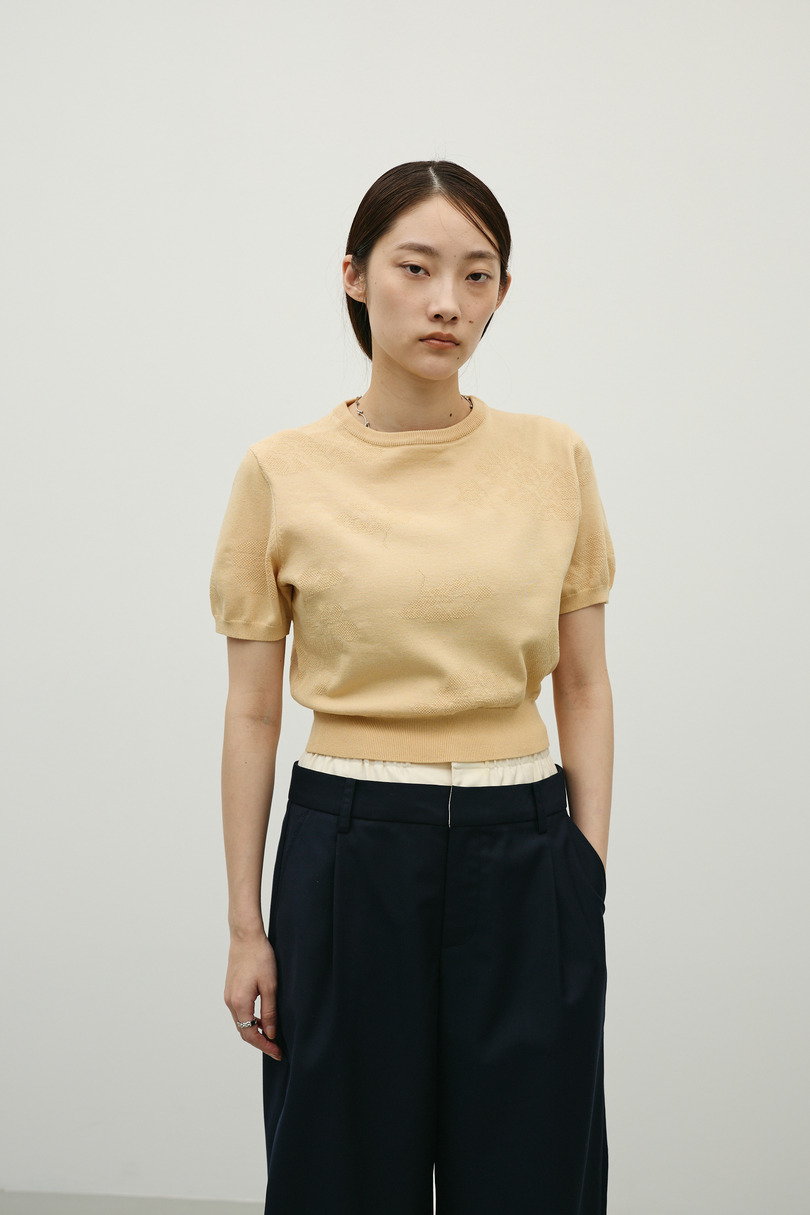 フラワージャガードニット 詳細画像 L/ORG 3