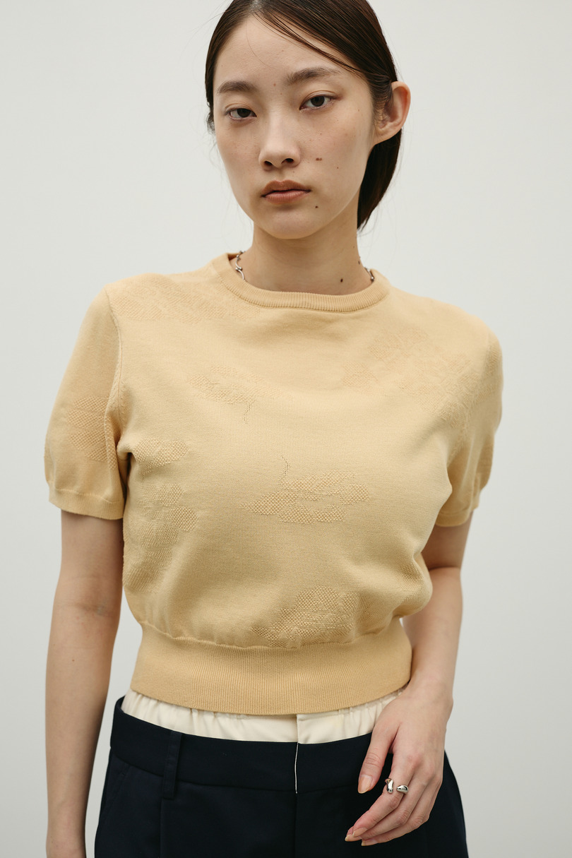 フラワージャガードニット 詳細画像 L/ORG 4