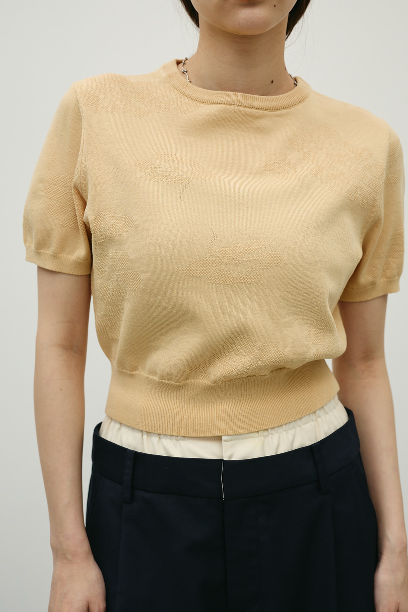 フラワージャガードニット 詳細画像 L/ORG 5