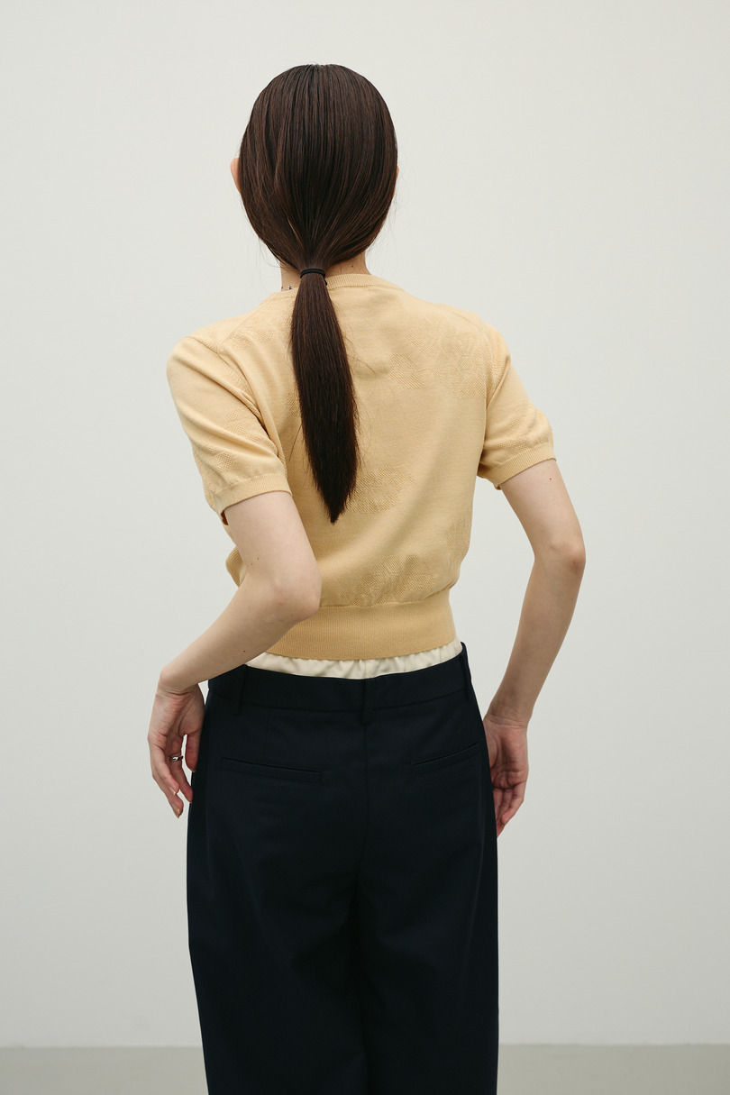 フラワージャガードニット 詳細画像 L/ORG 6