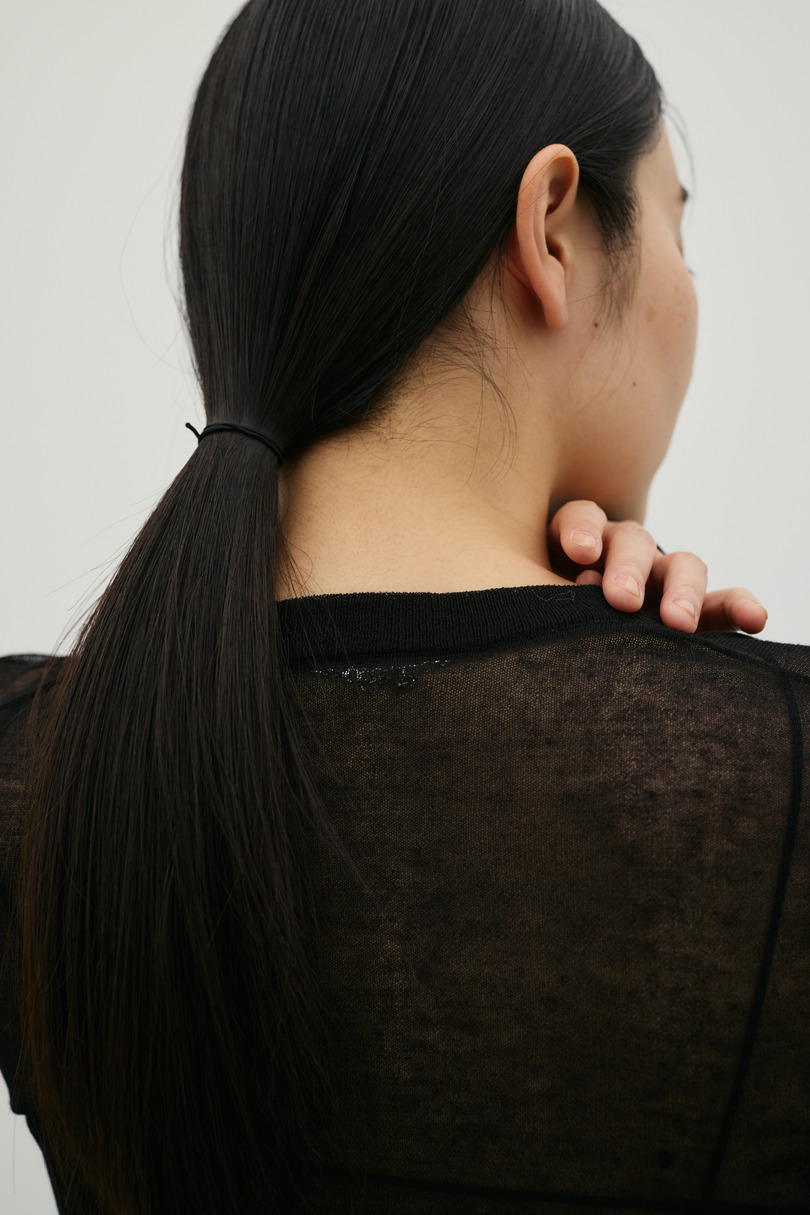 ウォッシャブルリネンニットカーディガン 詳細画像 BLK 9