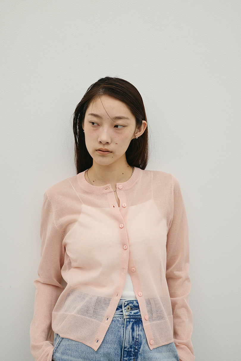 ウォッシャブルリネンニットカーディガン