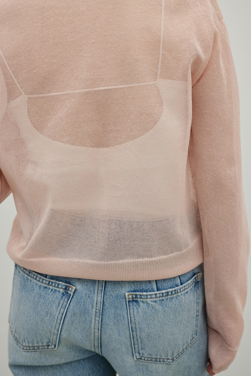 ウォッシャブルリネンニットカーディガン 詳細画像 PNK 10