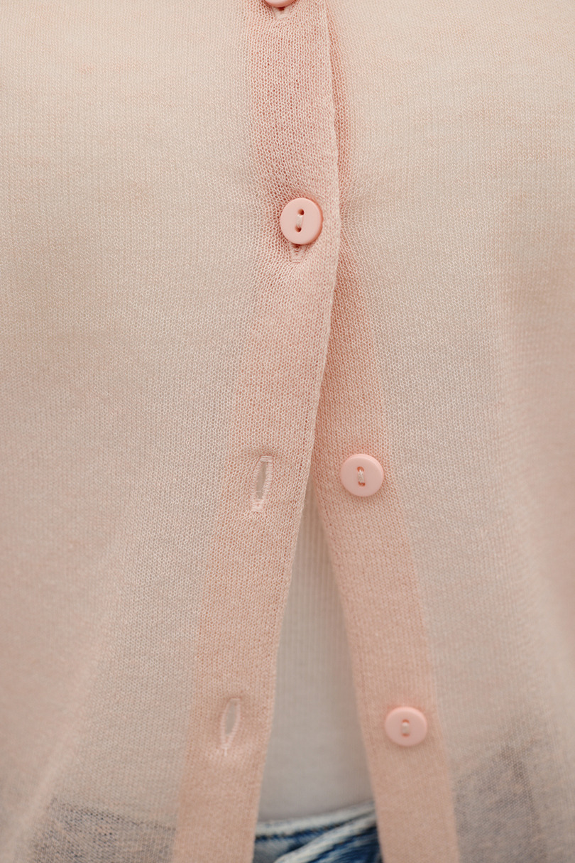 ウォッシャブルリネンニットカーディガン 詳細画像 PNK 11