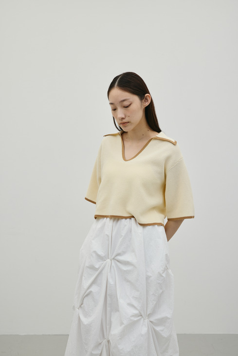 スキッパーニットポロ