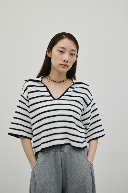 スキッパーニットポロ