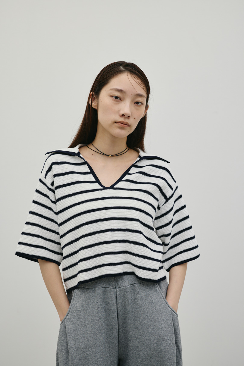 スキッパーニットポロ