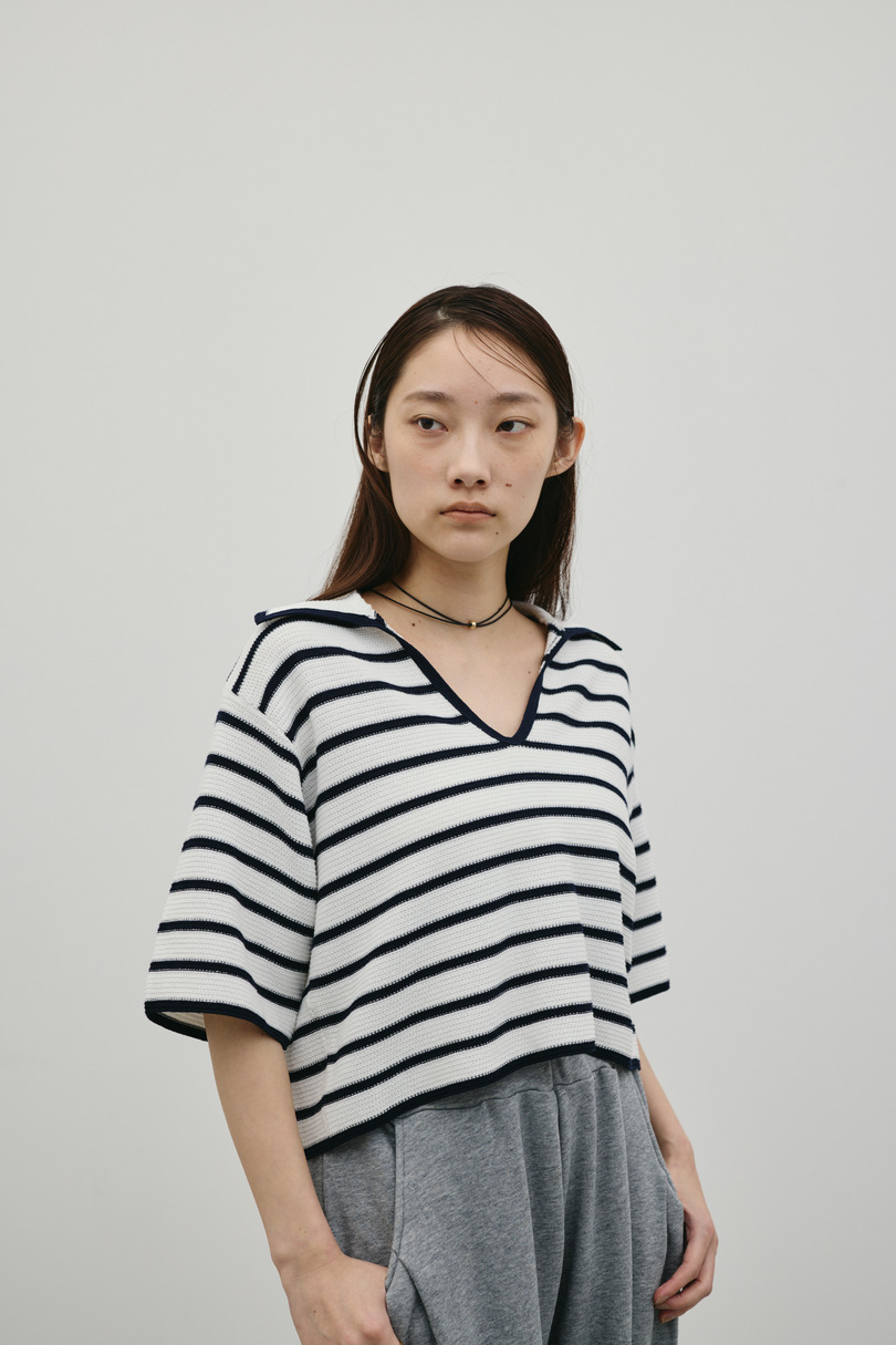 スキッパーニットポロ 詳細画像 柄WHT 2