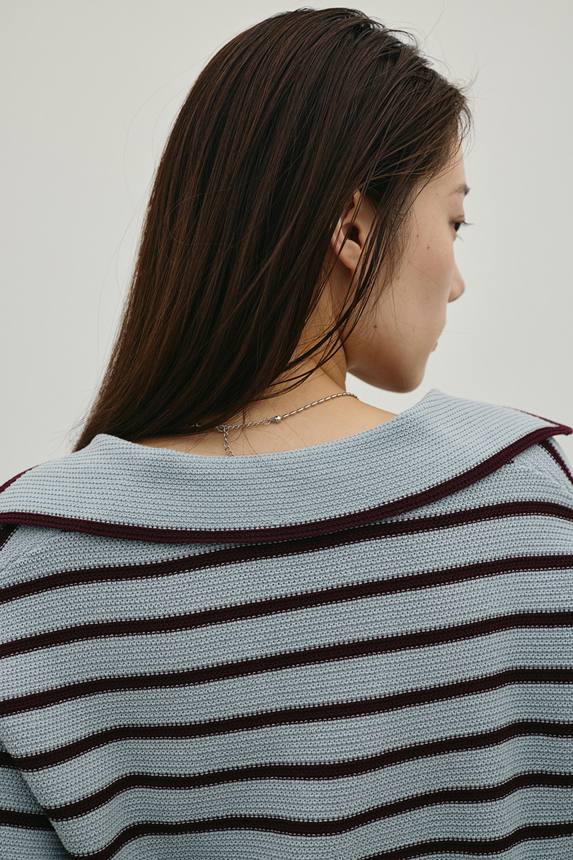 スキッパーニットポロ 詳細画像 柄BLU 11