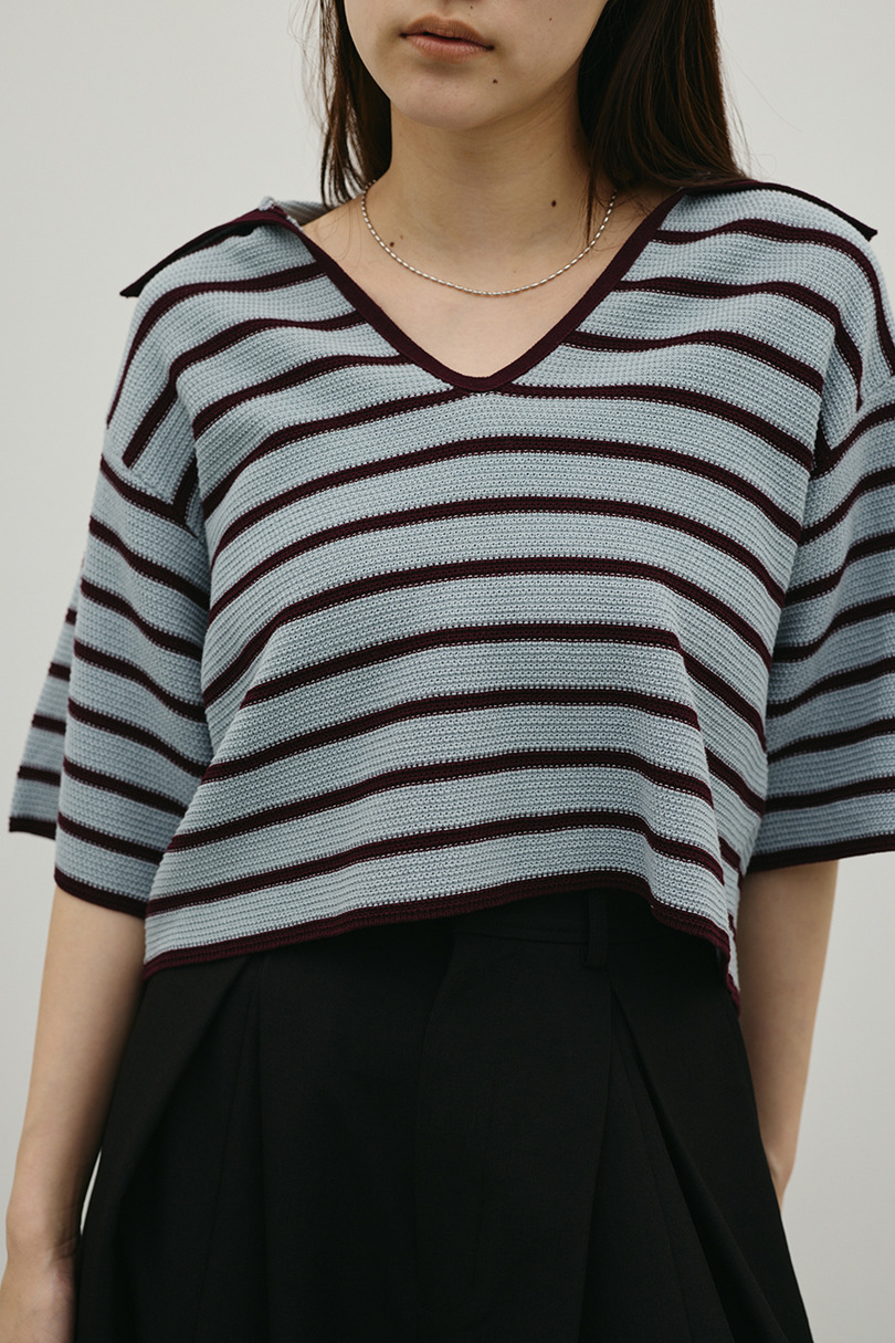 スキッパーニットポロ 詳細画像 柄BLU 6