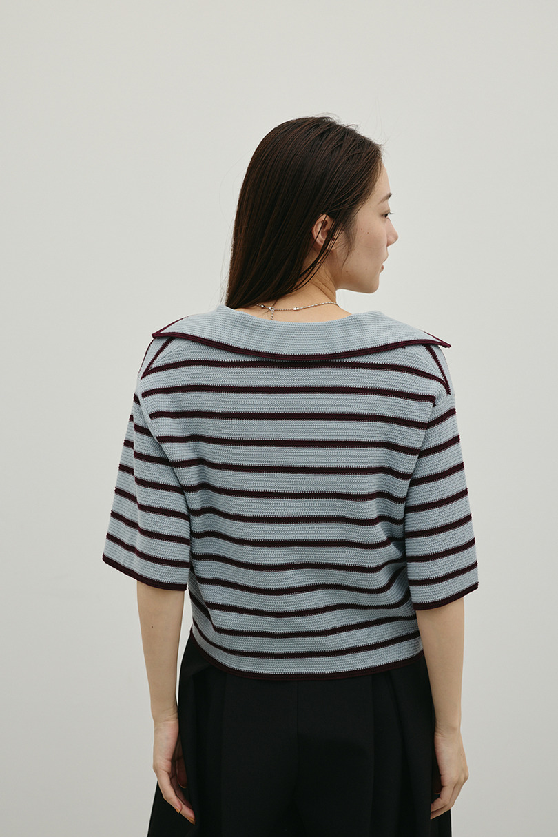 スキッパーニットポロ 詳細画像 柄BLU 8