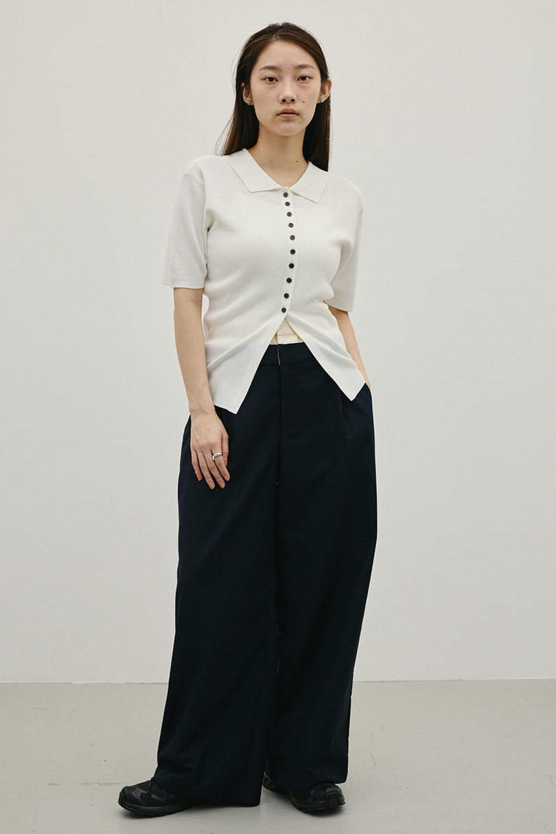 2WAYカラーニットポロ 詳細画像 WHT 4