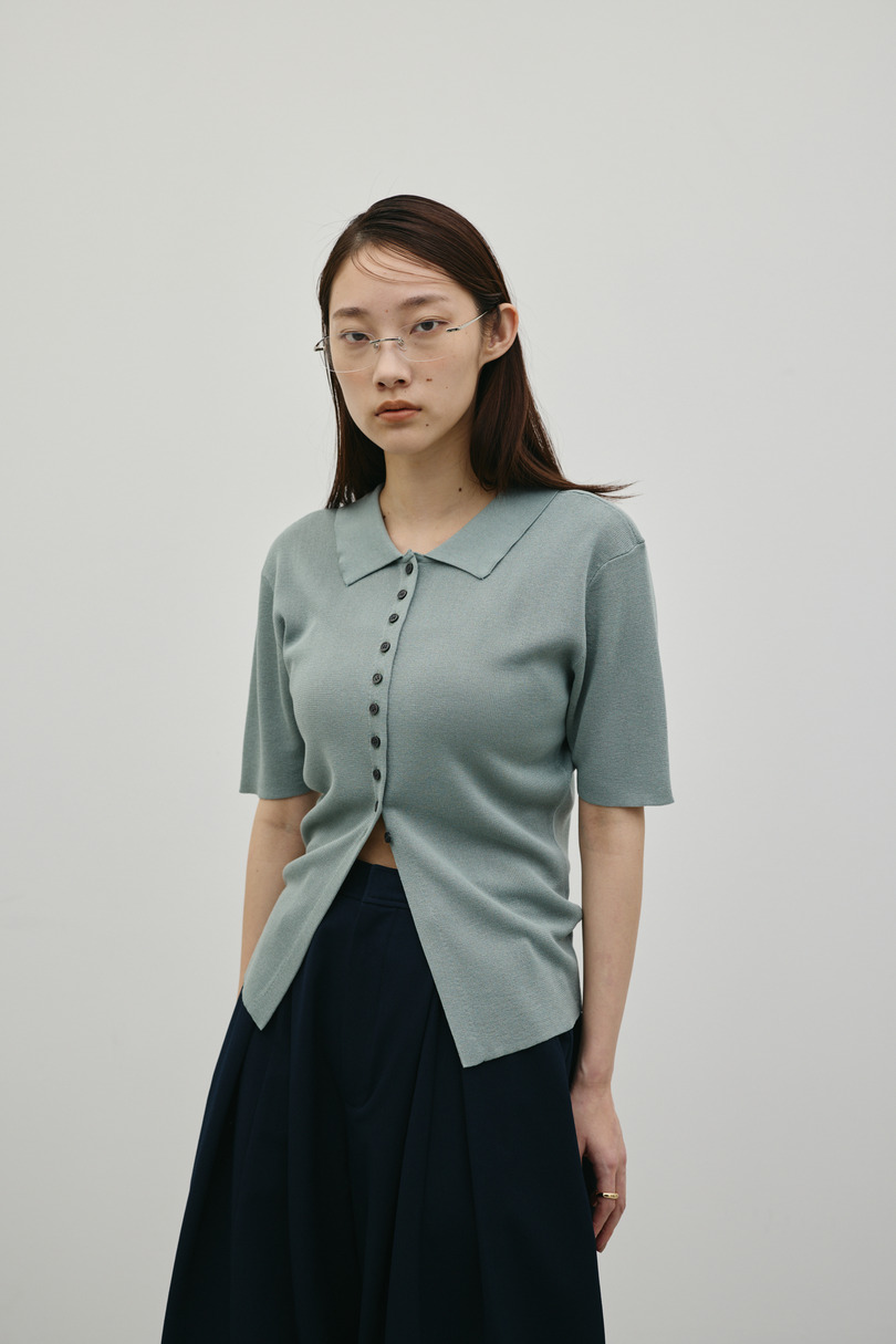 2WAYカラーニットポロ 詳細画像 GRN 3