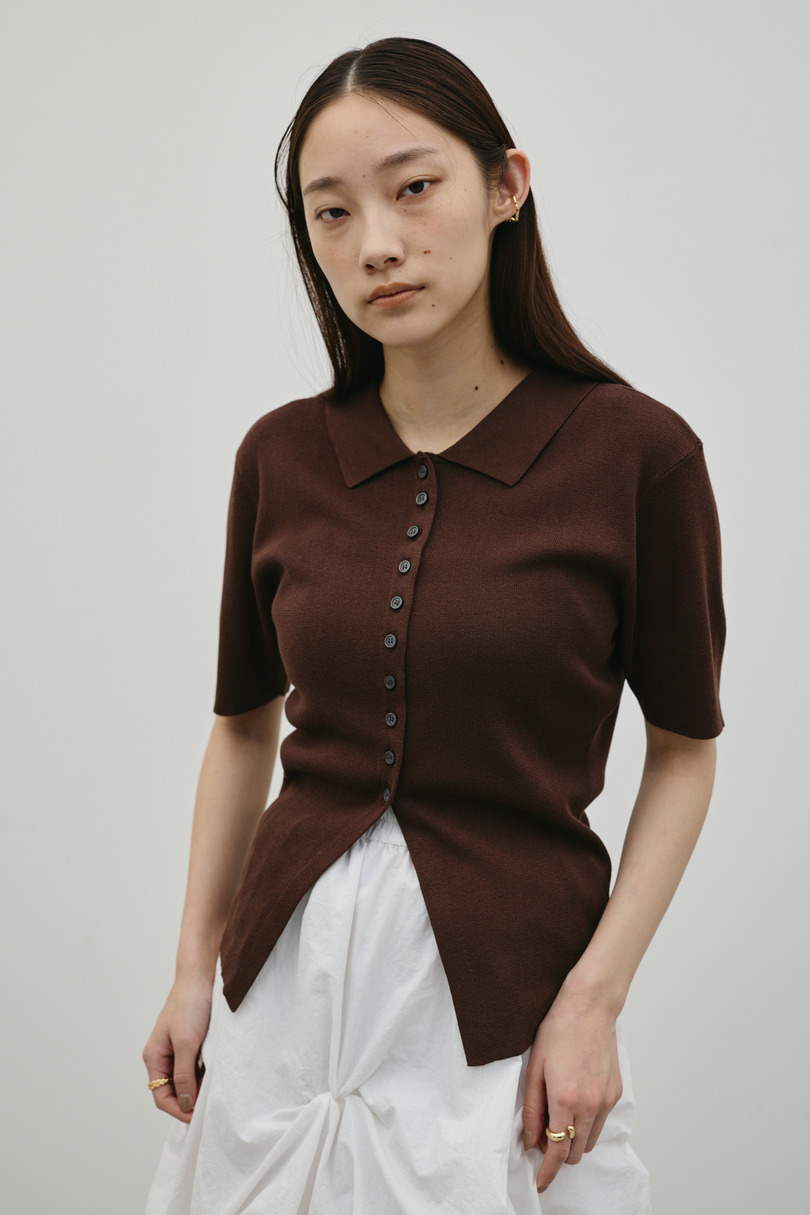 2WAYカラーニットポロ 詳細画像 BRN 4