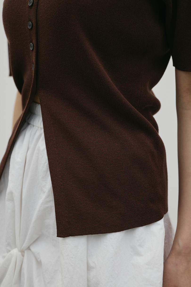 2WAYカラーニットポロ 詳細画像 BRN 9