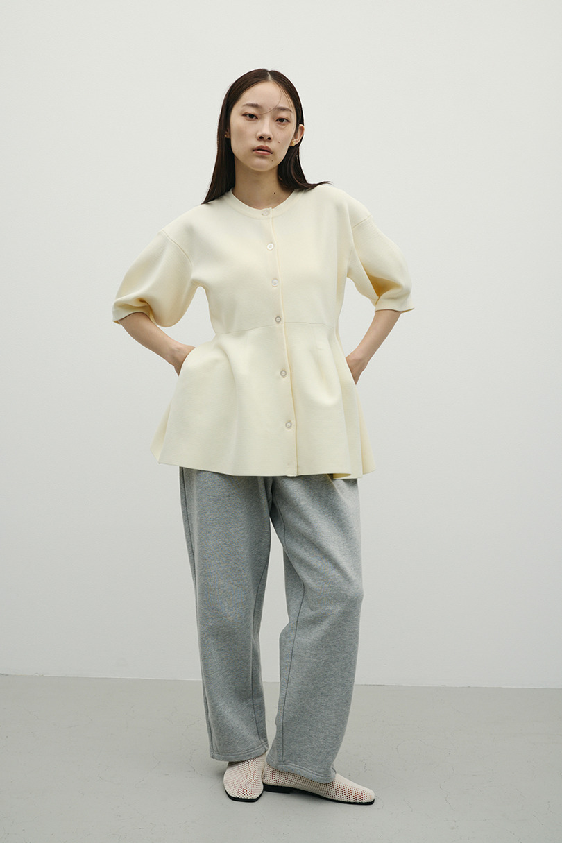 ペプラムフォルムスリーブカーデ 詳細画像 IVOY 2