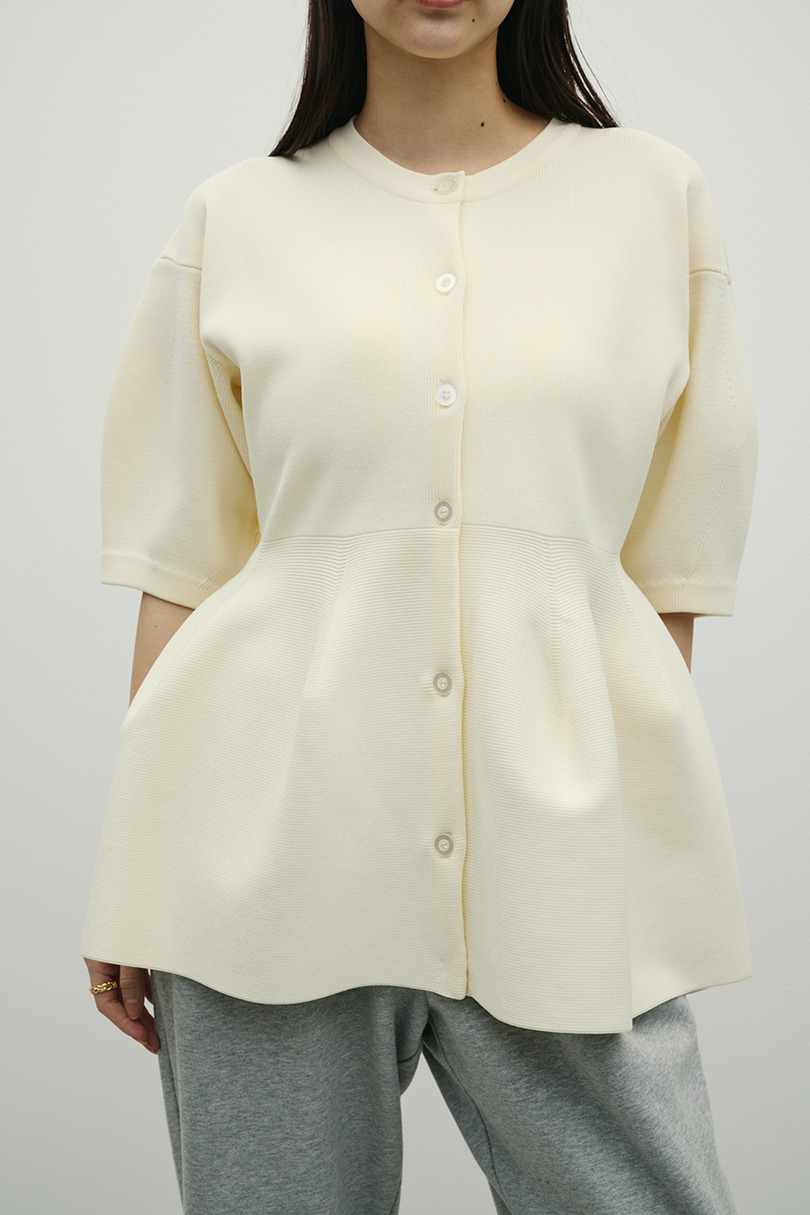 ペプラムフォルムスリーブカーデ 詳細画像 IVOY 4