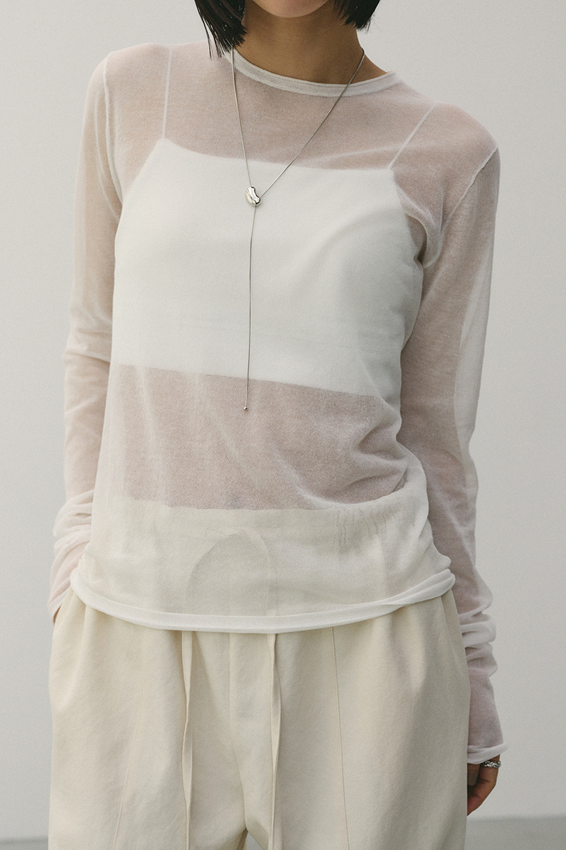 シアースキンニットトップ