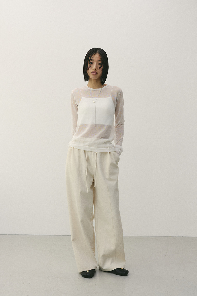 シアースキンニットトップ 詳細画像 WHT 2