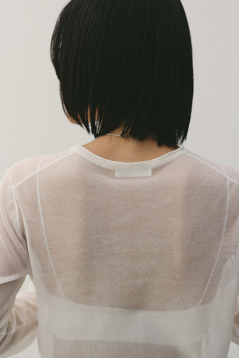 シアースキンニットトップ 詳細画像 WHT 9