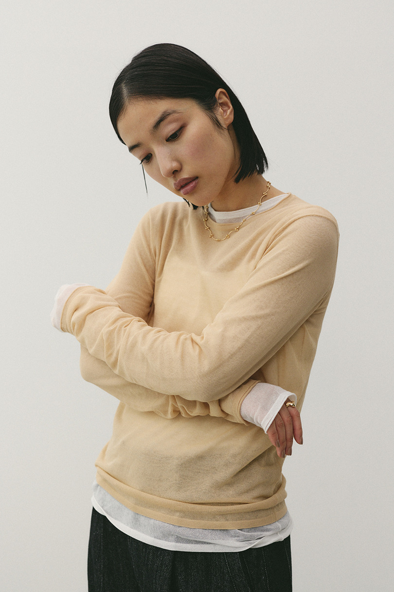 シアースキンニットトップ