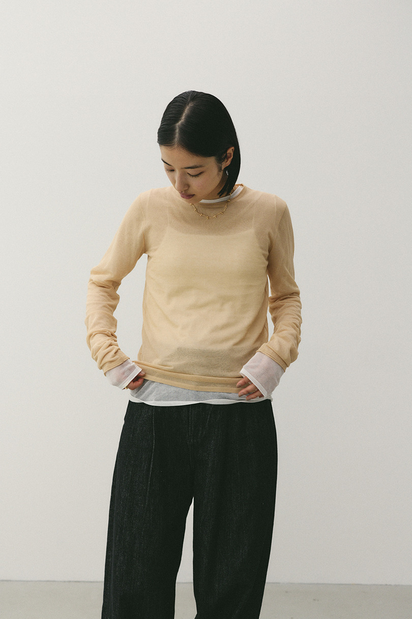 シアースキンニットトップ 詳細画像 BEG 3