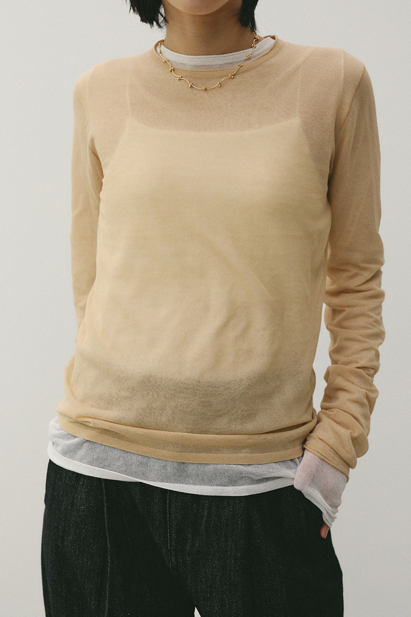 シアースキンニットトップ 詳細画像 BEG 8