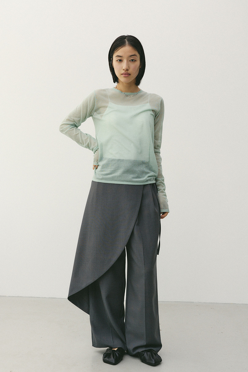 シアースキンニットトップ