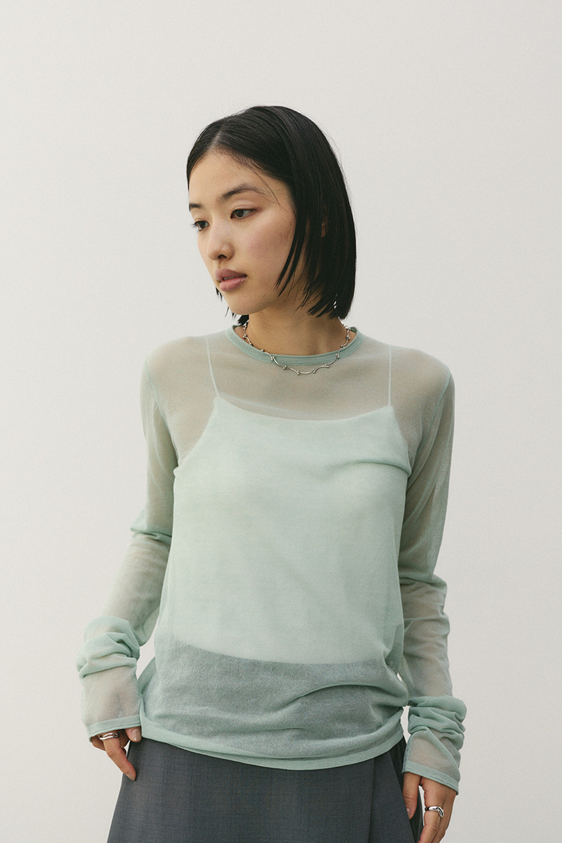 シアースキンニットトップ 詳細画像 MINT 2