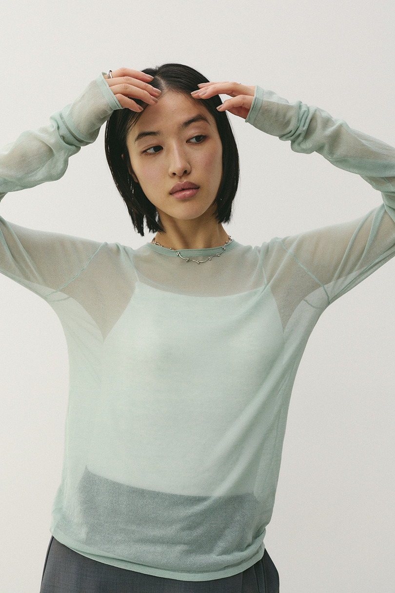 シアースキンニットトップ 詳細画像 MINT 3