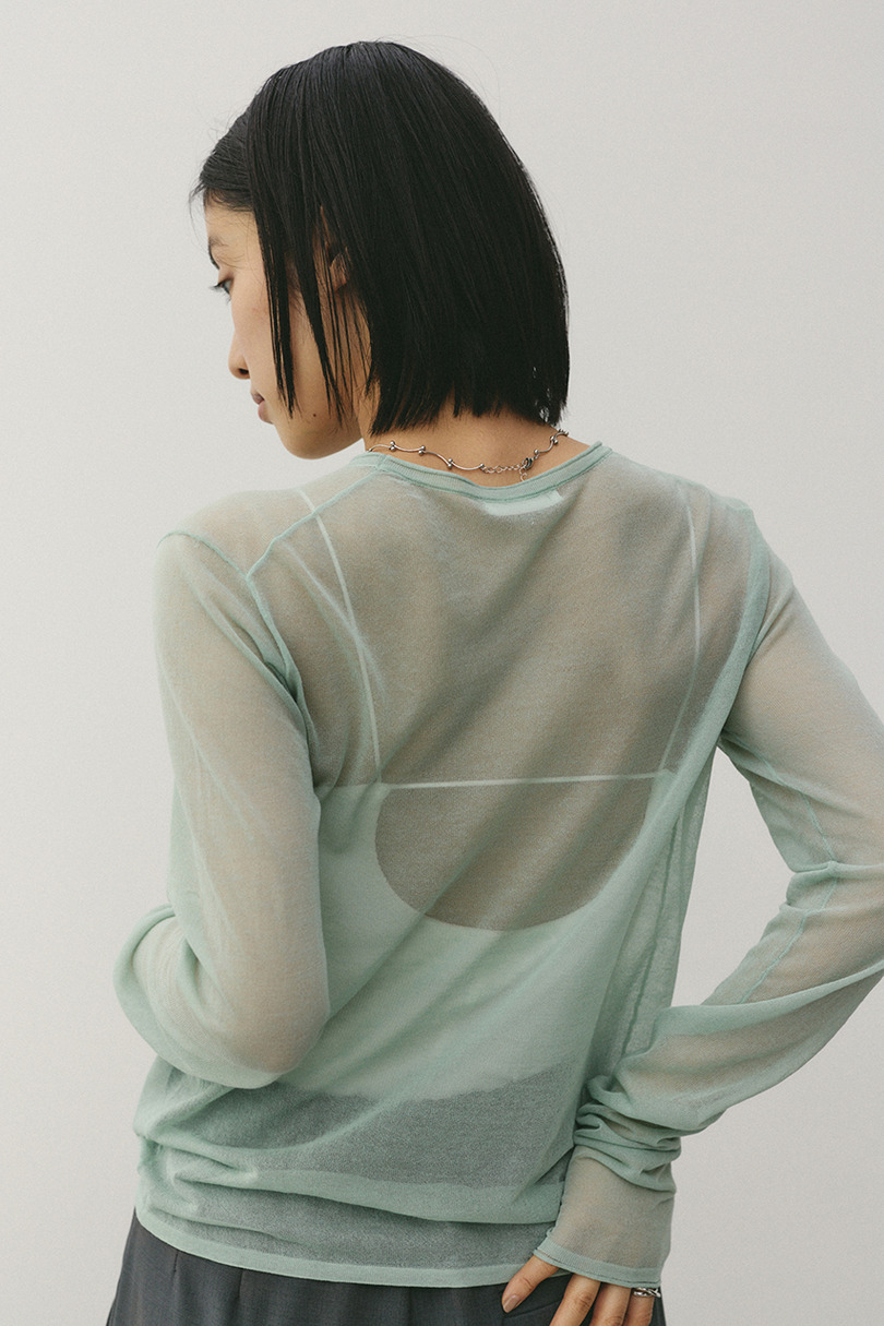 シアースキンニットトップ 詳細画像 MINT 4