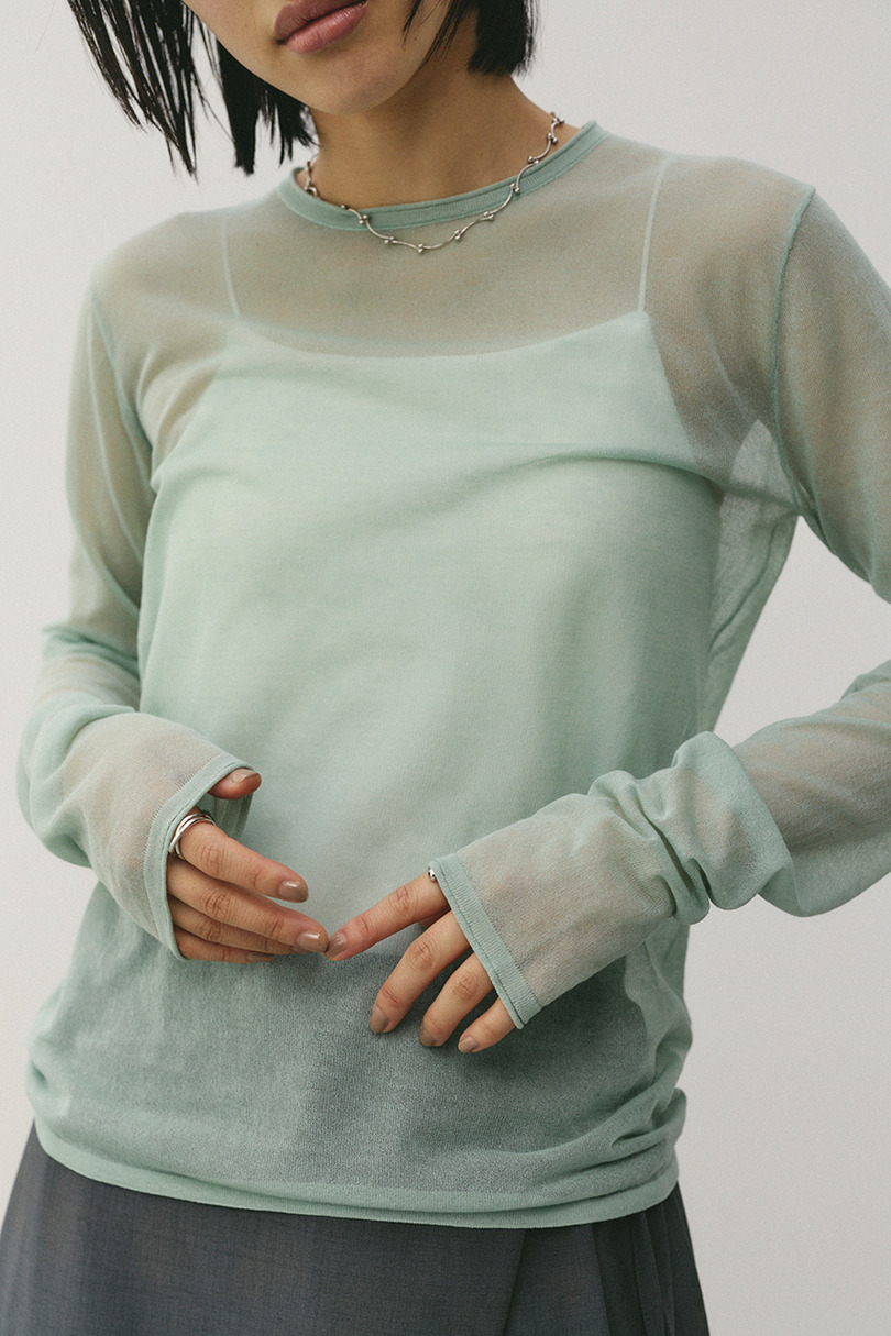 シアースキンニットトップ 詳細画像 MINT 5