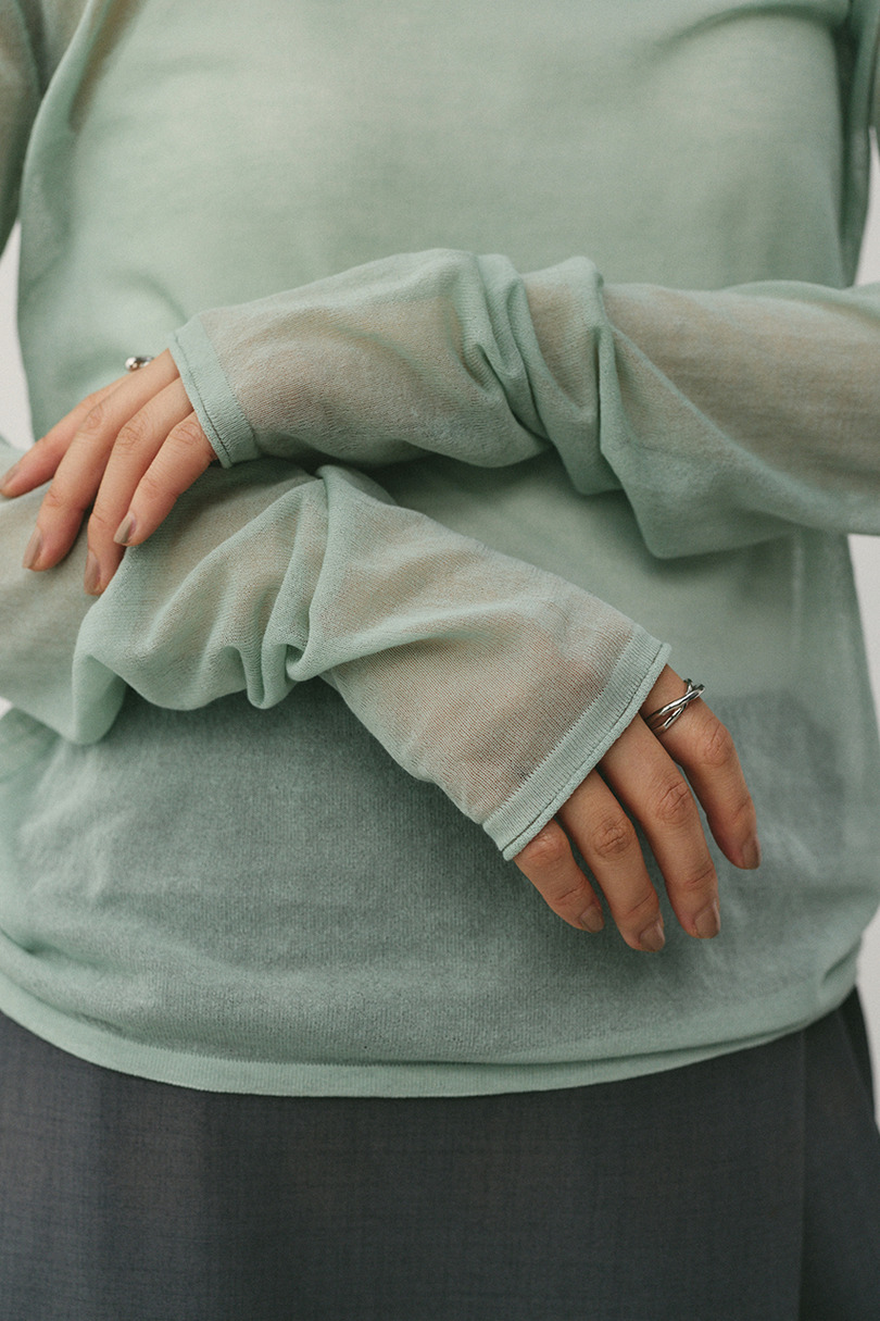 シアースキンニットトップ 詳細画像 MINT 8