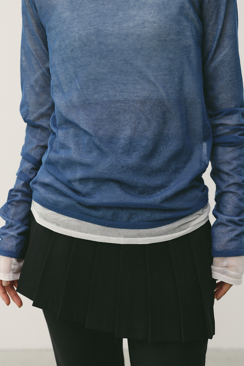 シアースキンニットトップ 詳細画像 NVY 9