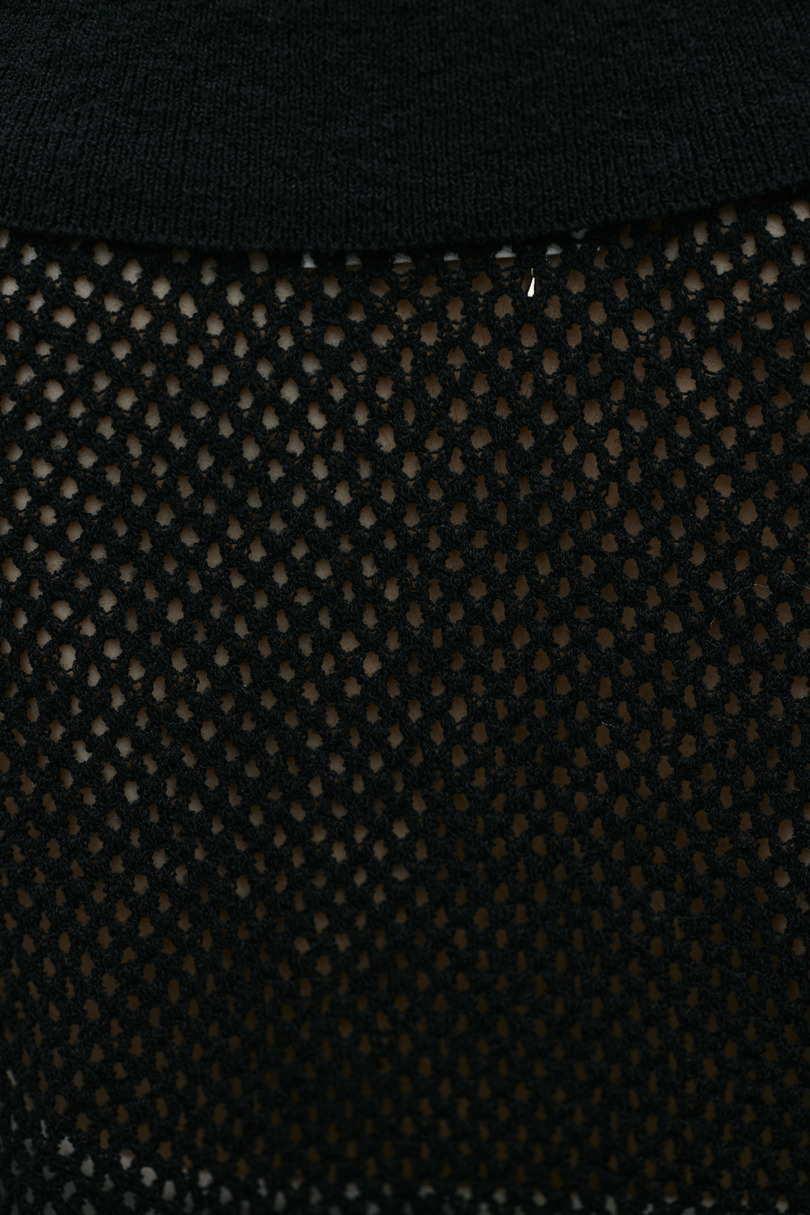 メッシュオーバーニットポロ 詳細画像 BLK 12