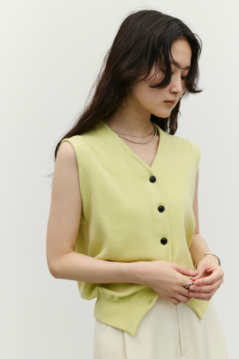 ルーズニットベスト 詳細画像 LIME 2