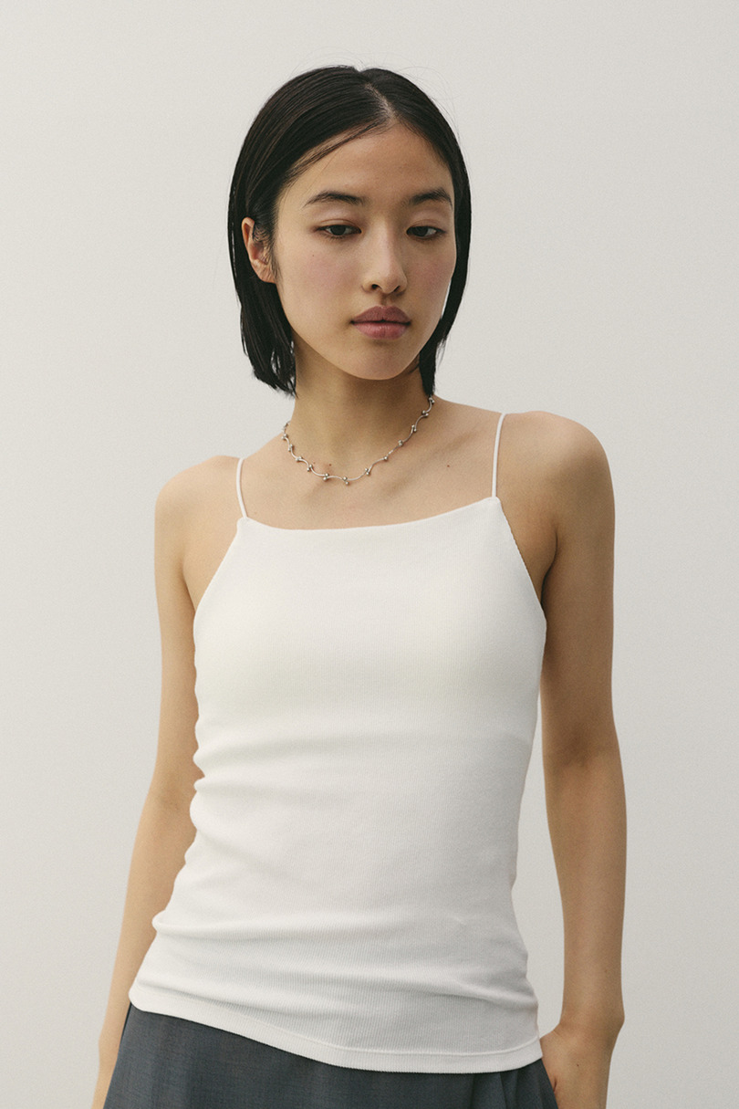 カップ付きバックオープンキャミ 詳細画像 WHT 2