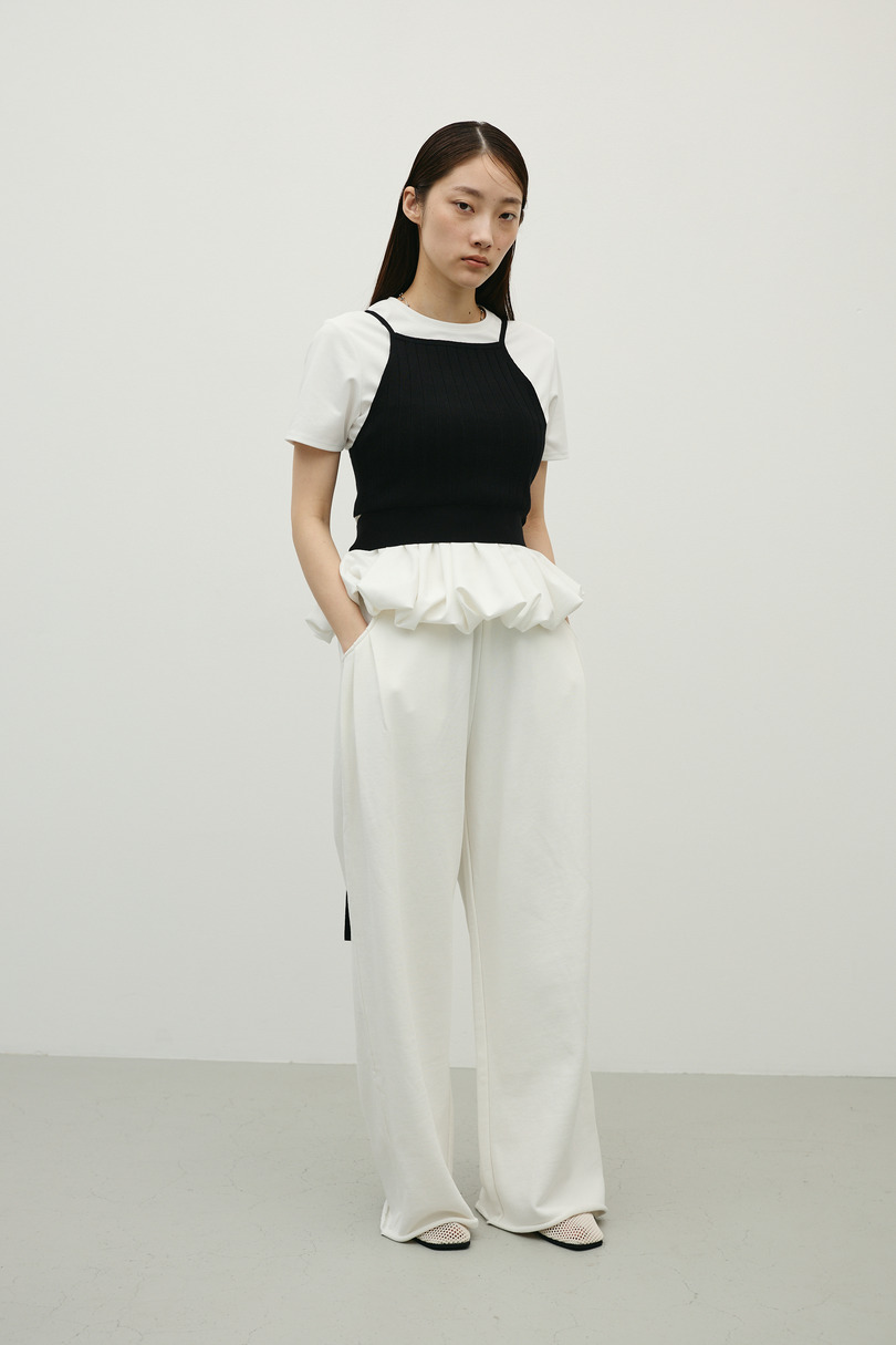 ルーズワイドスウェットパンツ 詳細画像 WHT 2