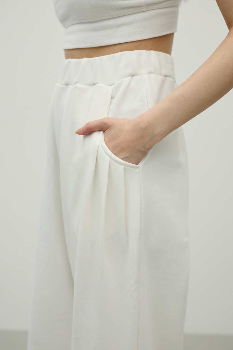 ルーズワイドスウェットパンツ 詳細画像 WHT 9
