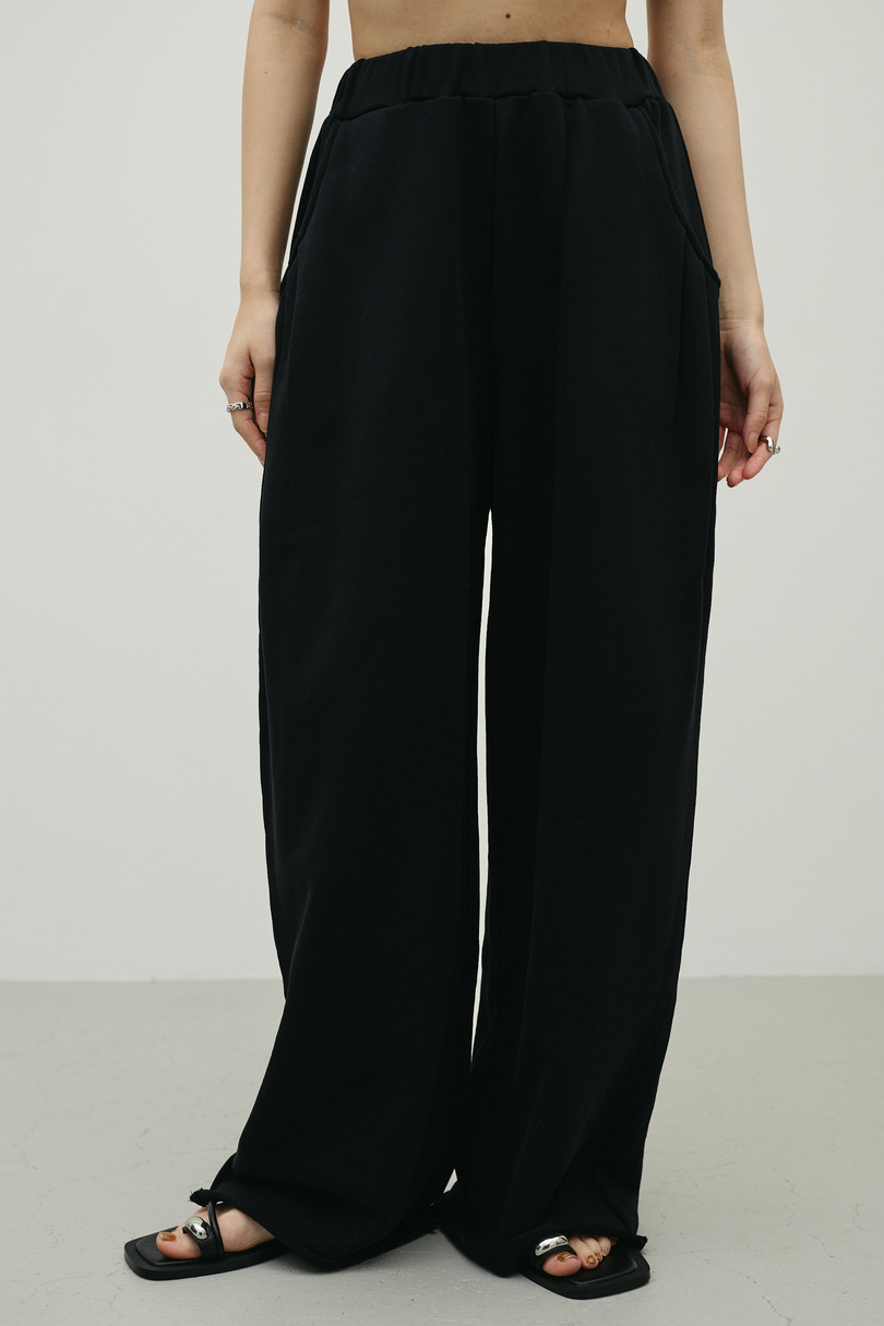 ルーズワイドスウェットパンツ 詳細画像 BLK 3