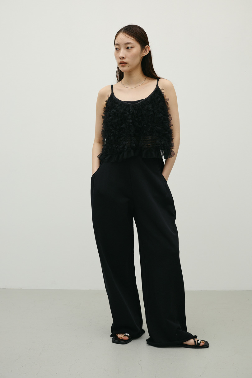 ルーズワイドスウェットパンツ 詳細画像 BLK 4