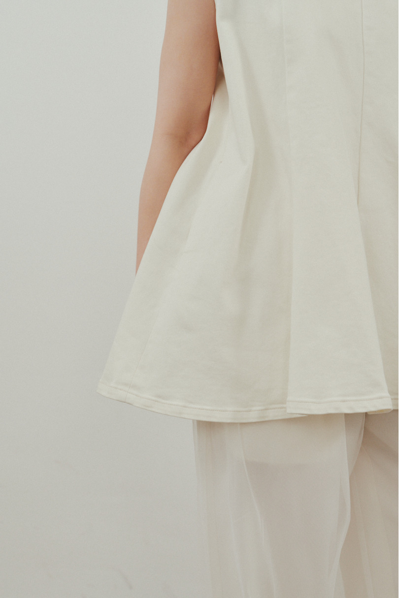 パネルフレアデニムチュニック 詳細画像 WHT 8