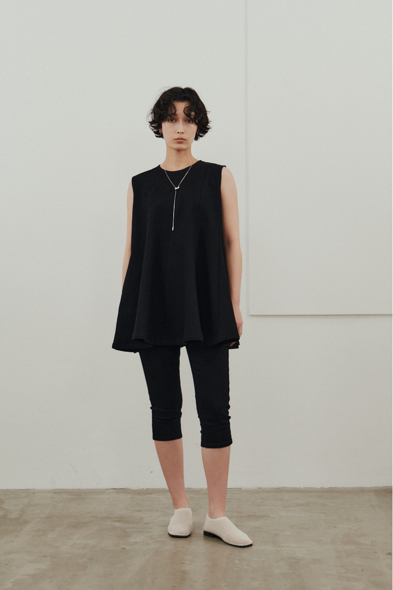 パネルフレアデニムチュニック 詳細画像 BLK 2