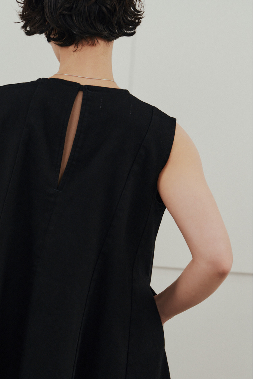 パネルフレアデニムチュニック 詳細画像 BLK 9