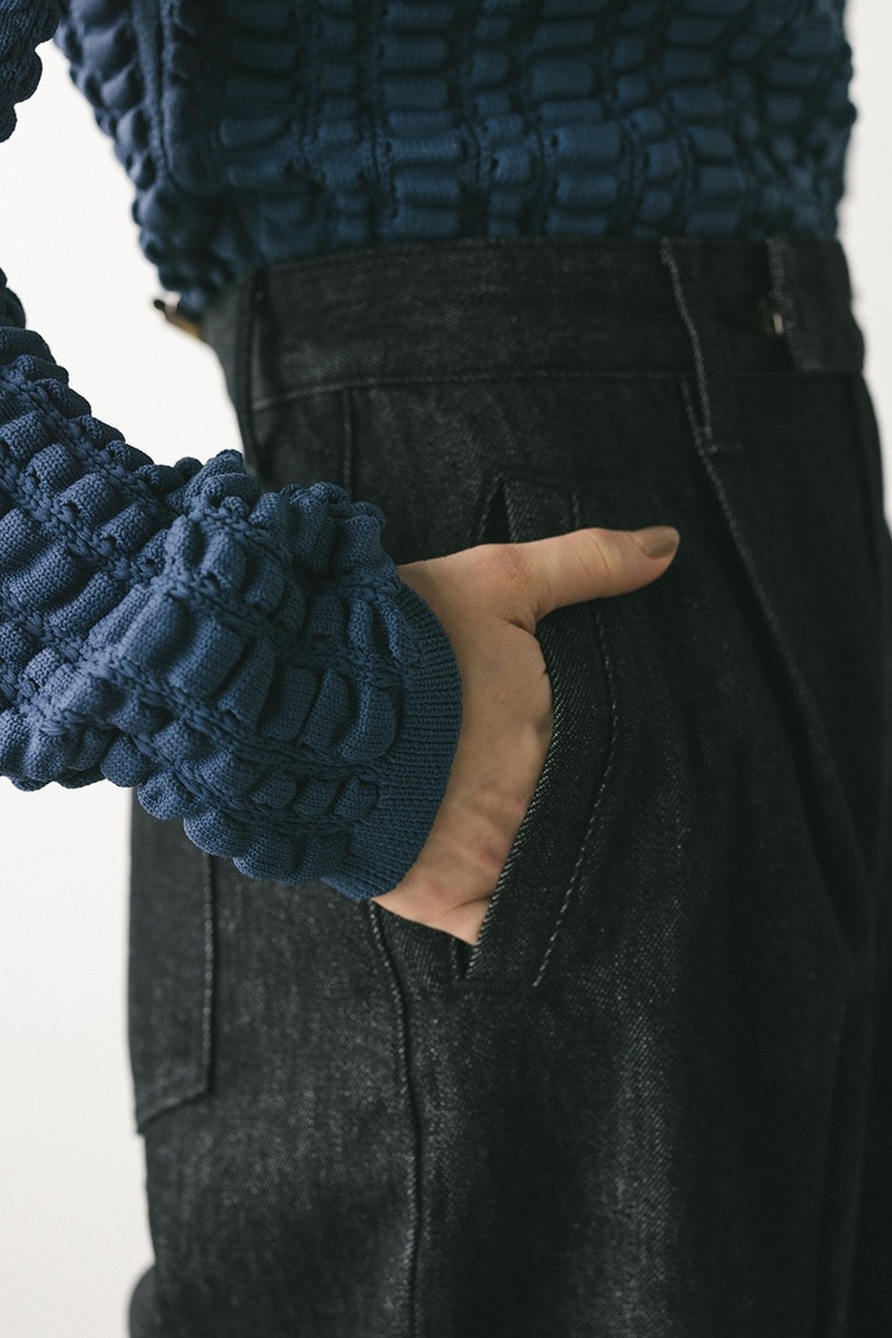 ロールアップタックデニム 詳細画像 BLK 4