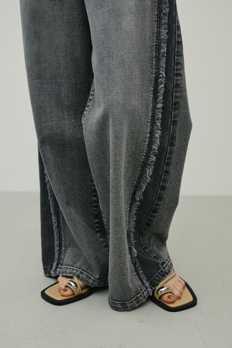 サイドフリンジワイドデニム 詳細画像 BLK 9