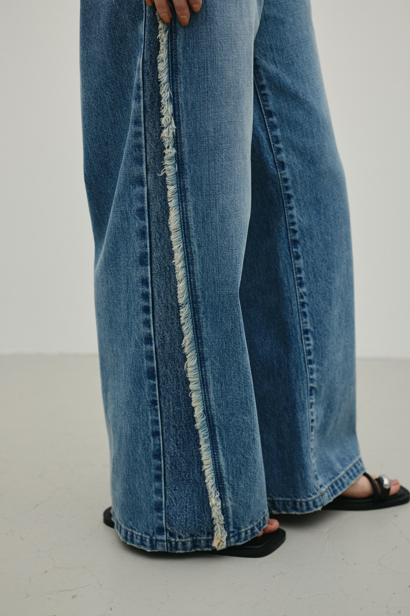 サイドフリンジワイドデニム 詳細画像 BLU 12