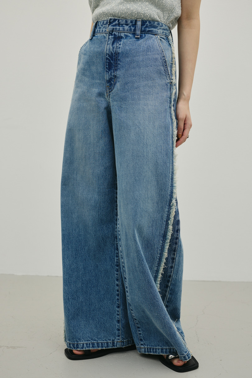 サイドフリンジワイドデニム 詳細画像 BLU 7