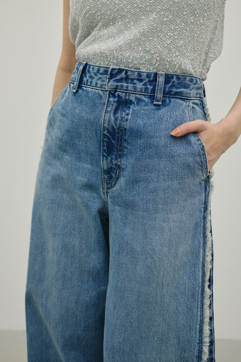 サイドフリンジワイドデニム 詳細画像 BLU 9