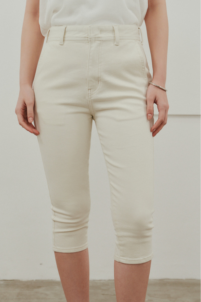 ストレッチデニムカプリパンツ 詳細画像 WHT 5